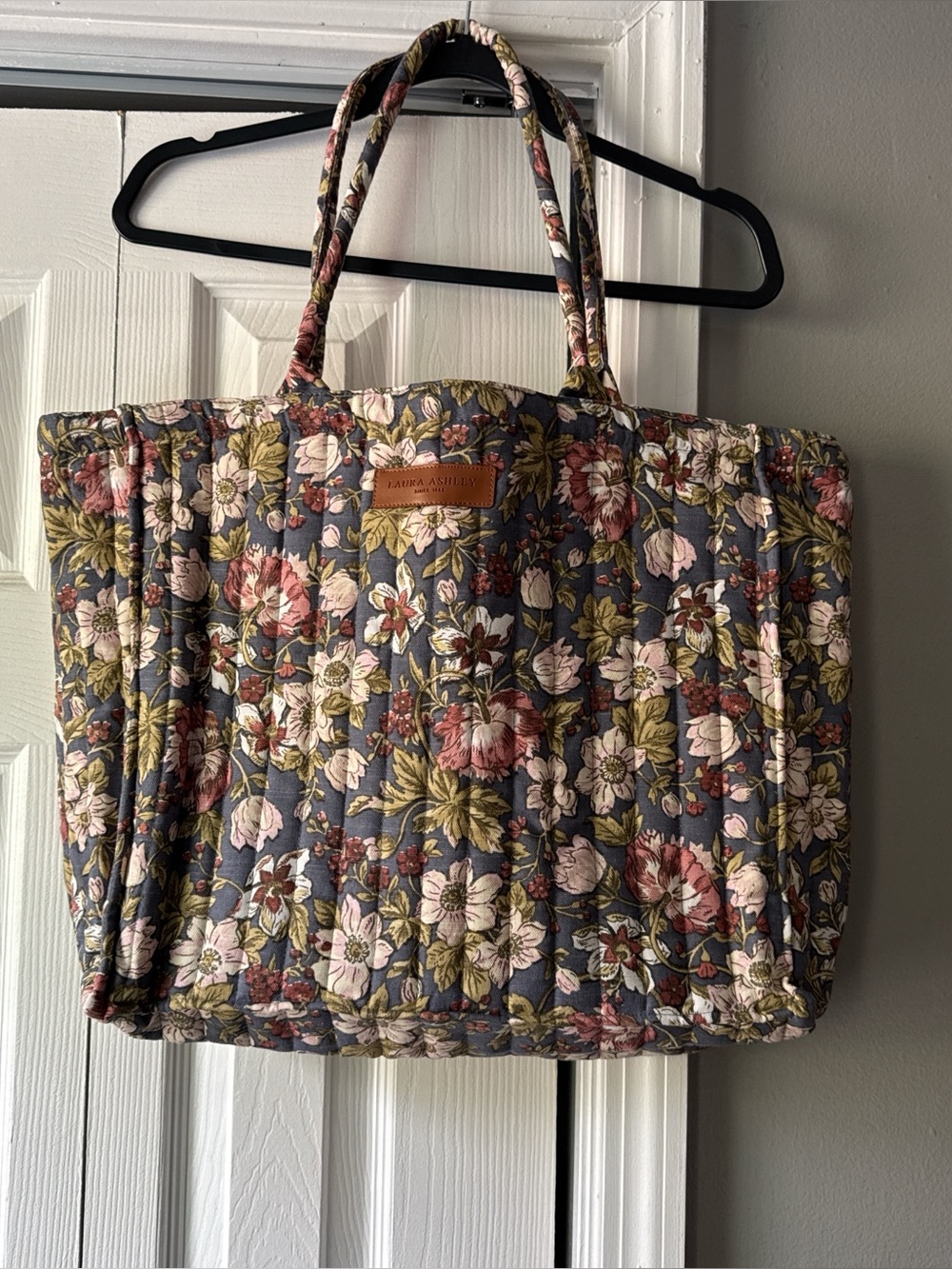 Laura Ashley quilted reversible tote bag